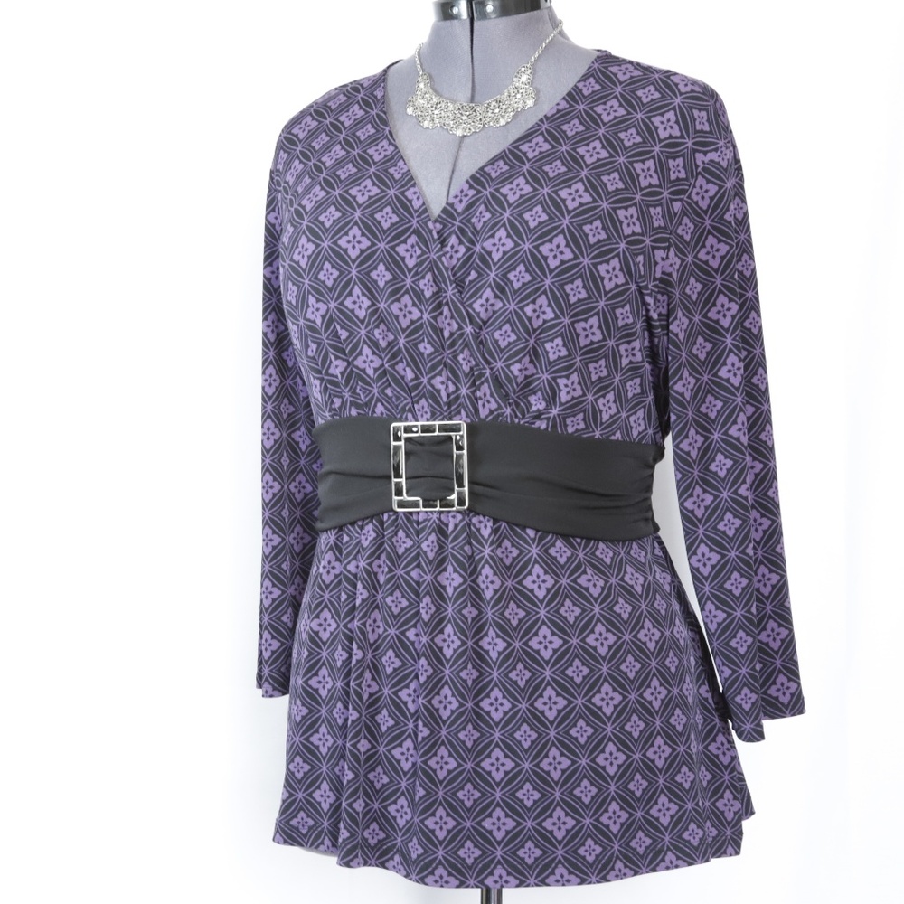 Apt. 9 Surplice Neck Tie Back Top